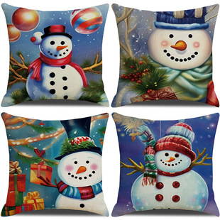 New Amazon Christmas Pillow Case Combination Multi-pattern Cushion Cartoon Sofa Living Room Pillow Case Pillow Case