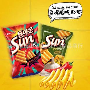 Korean Imported Food Orion Sun Corn Flakes Spicy Garlic Crispy Potato Chips Snacks