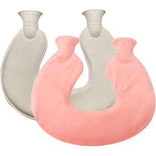 Thickened Hand Warmer Water Bag Hot Compress Shoulder Warmer Neck Warmer Hand Warmer Water Injection Rubber Hot Water Bag Double Head U-Shaped Jacket Cross Border