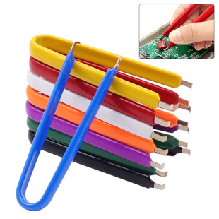 In-line embedded simple U-shaped IC plucker IC clip soldering driver chip component clip plucking tweezers