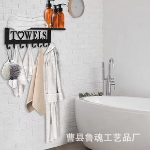 Спотовая железная буквенные крючки TOWELS задняя дверь крючок для полотенец крючок для ключа для хранения