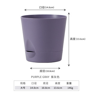 Round Automatic Absorbent Flower Pot Lazy Office Desktop Fleshy Green Plant Plastic Pot with Drainage Outlets Wholesale