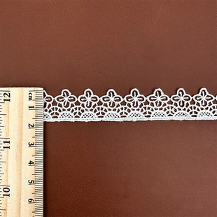 in stock White Polyester Silk Embroidery Lace Lace Accessories DIY Clothing Unilateral Small Barcode Hollow Lace Small Edge
