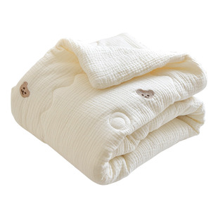 Baby's Quilt Cotton Gauze Newborn Children's Air-conditioning Quilt Baby Autumn and Winter Thickened Four Seasons Universal Kindergarten Cover