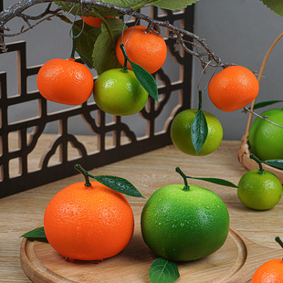 Simulation Orange Fake Orange Model Shatang Orange Decoration Ornaments Fruit Props Green Plant Accessories Shopping Mall Supermarket Pendant