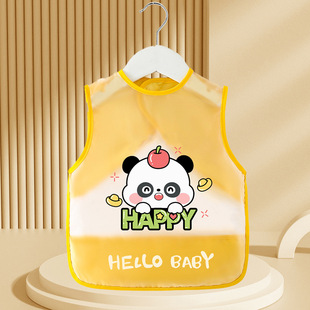 Baby gown children's eating bib baby painting autumn and winter waterproof complementary apron kindergarten sleeveless thin