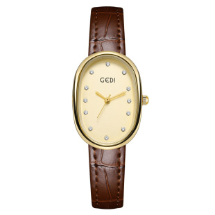Gedigao women's watch new retro bamboo belt quartz watch niche waterproof women's watch