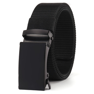 in stock Wholesale Canvas Belt Male Young Student Automatic Buckle Casual Men's Trousers All-match Nylon Woven Belt