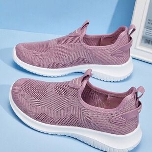 Huili Mom Shoes, летняя дышащая женская обувь, прогулочная обувь для пожилых людей, Женская Удобная Обувь из старой Пекинской ткани, женская обувь для пожилых мужчин, женская обувь