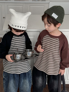 24Q16 striped sweater with raglan sleeves
