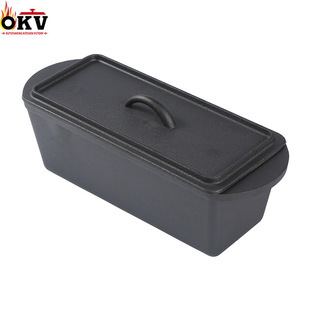 Factory direct sale toast baking pot cast iron bread pot okv mold pig iron long strip bread pot rectangular cast iron