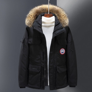 Down Jacket 2024 Winter Men's and Women's Couple's Pike Dress Goose Northeast Thickened Extremely Cold White Duck Down Work Jacket for Men