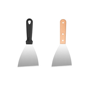 In stock multi-purpose frying shovel barbecue shovel suit teppanyaki cleaning shovel cooking shovel wooden handle steak shovel pancake fruit shovel