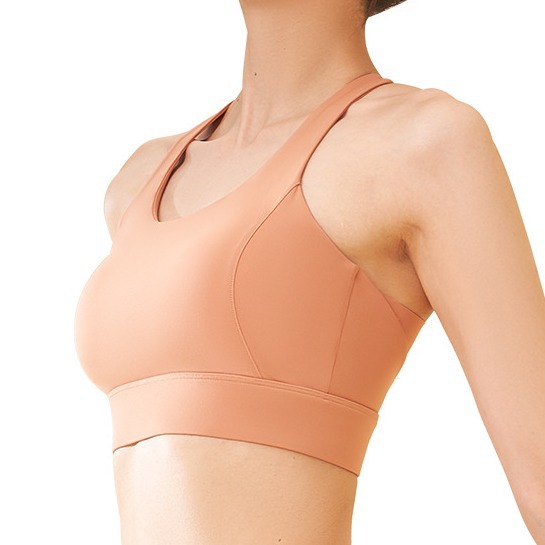 Hollow-out hook-and-eye closure bra, breathable, high-strength shockproof, push-up, wire-free sports bra for women, tight-fitting and shaping training.