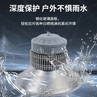 High power fin mining lamp 200W factory warehouse lighting chandelier industrial workshop LED fin mining lamp