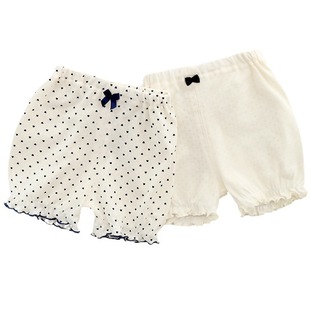 Japanese Summer Thin Girls' Flower Bud Shorts Pure Cotton Class A Small Hole Mesh Breathable Women's Treasure Shorts with Crotch Opening