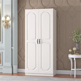 European-style Pink Blue Assembled Children's Wardrobe Plate-type Solid Wood Economical Bedroom Dormitory Single-person Storage Wardrobe