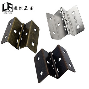 Factory wholesale furniture hardware hinge folding hinge double folding hinge 4 folding hinge box door cabinet door hinge