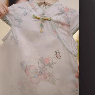 Детское летнее платье Cheongsam, новое платье Cheongsam в китайском стиле, улучшенное китайское летнее платье династии Хань для девочек 500395
