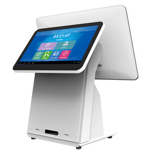 Fingerprint meter scan code printing face offline recognition integrated machine touch person card verification Android dual-screen passenger plane