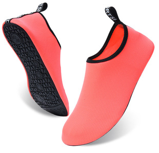 Wholesale men's and women's beach shoes non-slip soft bottom spring and summer diving snorkeling wading bare foot solid color skin breathable fitness shoes