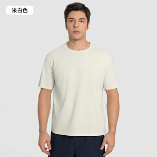 Men's Loose Fitness Sports Short-sleeved T-shirt Summer All-match Solid Color Base Shirt Casual T-shirt Men's DMT001