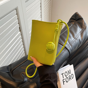 Korean Style Mini Small Crossbody Bag 2023ins Candy Color Vertical Mobile Phone Bag Macaron PU Soft Leather Shoulder Bag