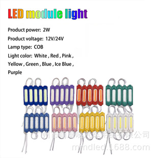 LED module COB12V decorative lamp 7019 module COB6 core lamp advertising light box motorcycle 24V module injection molding
