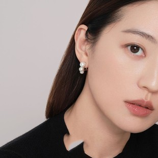 Fashionable All-match Ear Buckle Small Fragrant Pearl Earrings Earrings Korean Style High-end Fashion Simple Pearl Earrings for Women