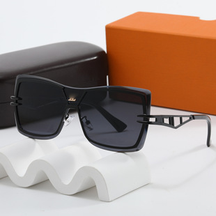 New European and American one piece fashion personality sunglasses women's lenses white mercury silver gold printing trend sunglasses men's cross-border