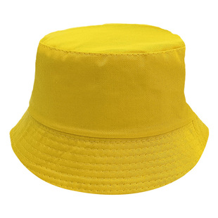 Cheap solid color fisherman hat custom double-sided sunscreen camouflage basin hat wholesale light board travel advertising hat