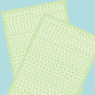 Curry Xixi original letter stickers gu Ka decorative material stickers DIY material stickers