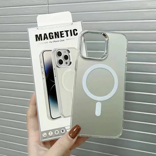 Electroplated color IMD magnetic shell for iPhone16promax phone case Apple 15/14 large hole 13 generation hair