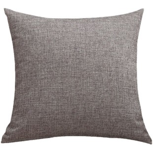 Solid Color Linen Thickened Pillow Plain Elegant Household Sofa Living Room 50 Backrest Car Office Square Waist Cushion