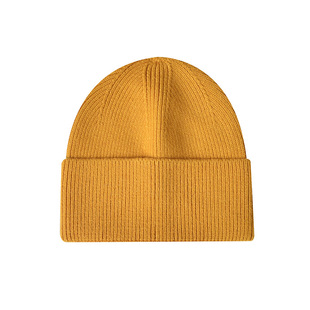 Hat Men's Winter Solid Color Knitted Wool Hat Women's Warm Cold Hat Pullover Cap Curl Cap Toe Hat Labelable