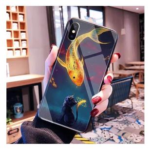 Подходящие чехлы для Apple iPhone любят милый кот стеклянный чехол для защиты iPhone 16 15 14