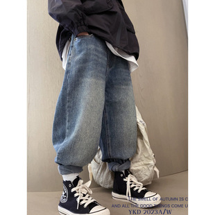 Boys' Jeans 2025 Spring Wear Big Boy Handsome Pants Korean Style Children's Western Style Casual Pants Boys' Trendy Trousers
