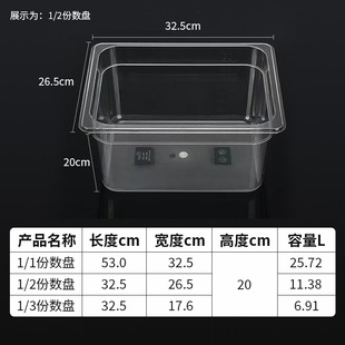 pc serving plate acrylic transparent serving box with Lid Food square basin commercial shatter-resistant fast food plate fruit serving plate