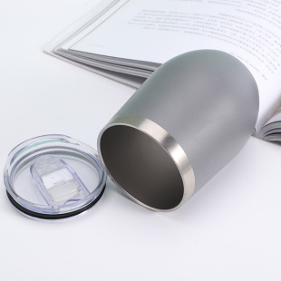 Amazon 12oz Eggshell Cup 304 Stainless Steel 3d Printing Thermos Cup with Lid Fashion Mini U-shaped Egg Cup