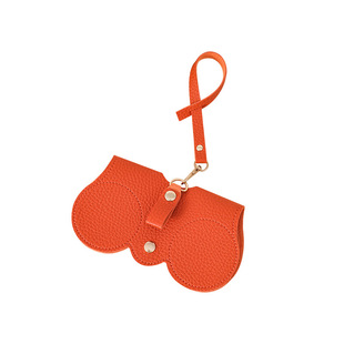 PU leather glasses storage bag portable fashion lanyard glasses clip sunglasses bag protective case glasses bag 