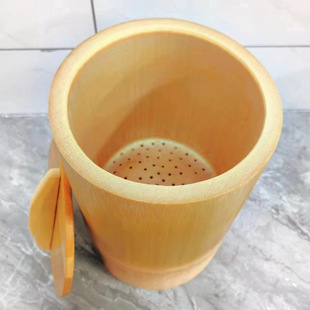 Whole Bamboo Tube Steamed Rice Bucket Handmade Natural Household Rice Bucket Large Bamboo Bucket Commercial Bamboo Steamer with Lid Steamed Rice