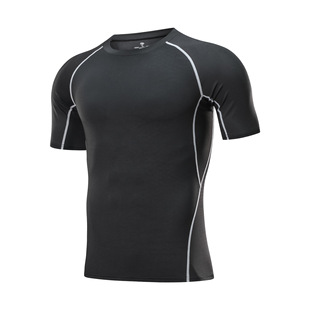 Summer short-sleeved fitness suit suit men's sports tights running training base suit short-sleeved shorts suit men's