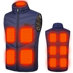 (Dual control zone 5, dual control zone 11) autumn and winter heating vest usb smart heating plus size men's vest
