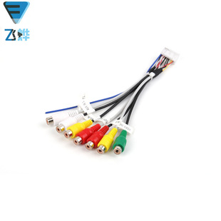Spot Palm News Android navigator 20p pin plug RCA video audio input and output subwoofer modified tail line