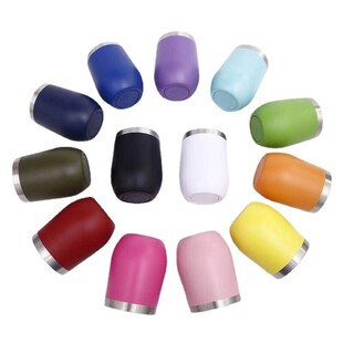 Cross-Border Direct Supply Eggshell Cup 12oz Stainless Steel 304 Insulated Cup Spray Plastic Egg Cup Vacuum Beer Cup Supports Logo