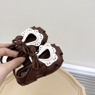 Baby Toe Sandals Summer Baby Soft-soled Toddler Shoes Girl Toddler Princess Shoes Toe Anti-kick Western-style Kindergarten