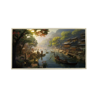 Suede Kung Fu Tea Towel National Tide Zen Ancient Style Painted Thickened Absorbent Tea Table Tea Cloth Towel Wholesale Custom