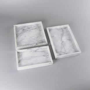 Light Luxury Marble Square Tray Creative Home High-end Hotel Bathroom Washstand Jewelry Storage Storage Shelter