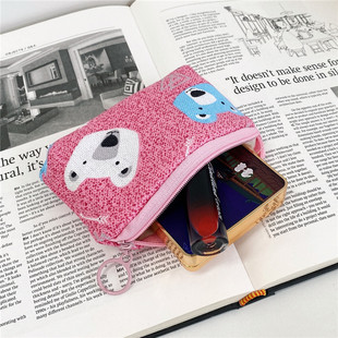New Coin Purse Purse Women's Small Mini Cute Cartoon Korean Key Storage Fabric Canvas Bag Wholesale