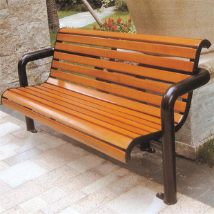 Outdoor Park Seat Stainless Steel Anti-corrosion Backrest Long Bench Beautiful Appearance National Coal
